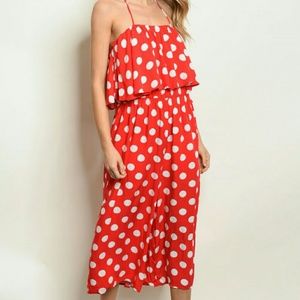 ladies polka dot jumpsuit